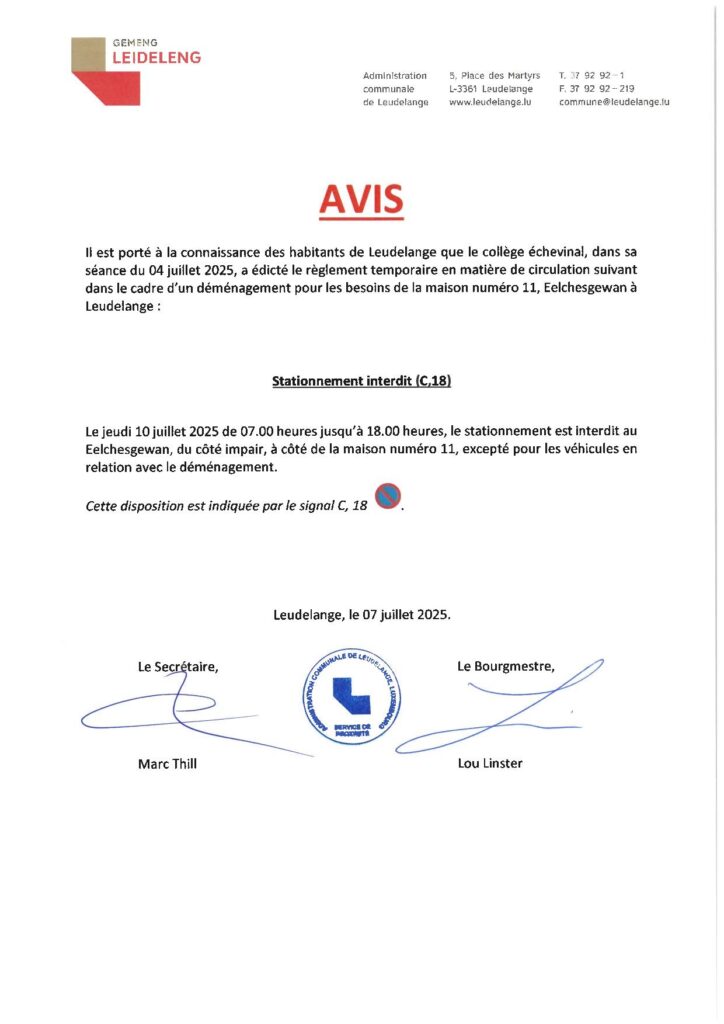 Stationnement interdit Eelchesgewan