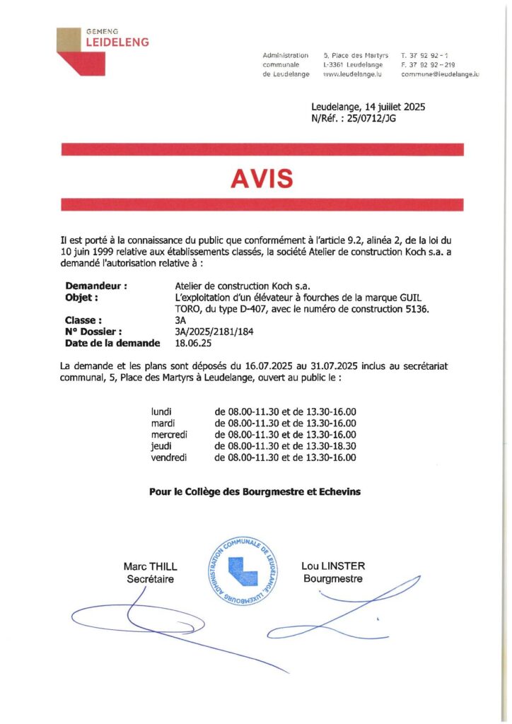 Atelier de construction Koch