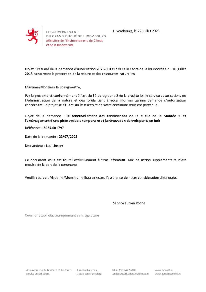 Renouvellement canalisatons Rue de la Montée