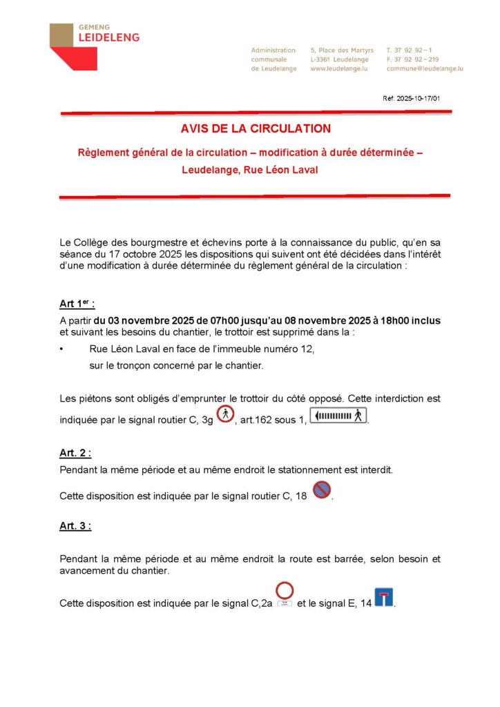 Rue Laval Lux TP chantier