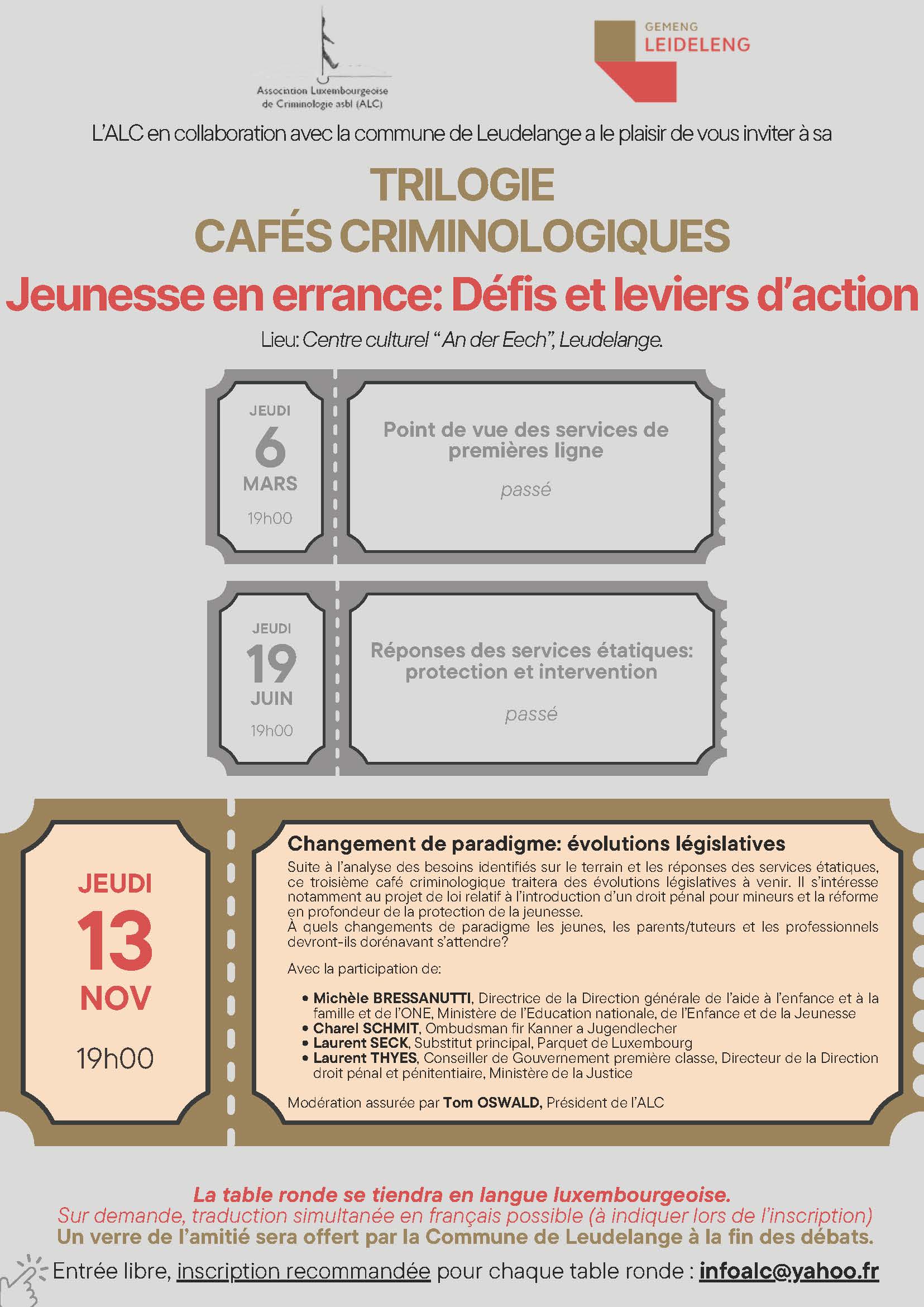 Trilogie cafés criminologiques